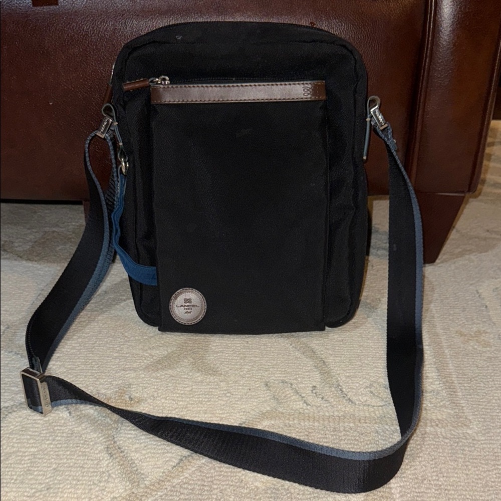Navy Blue Lancel Crossbody Bag